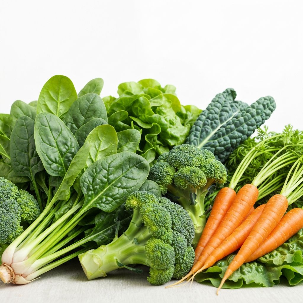 Zöld levelek ásványi anyagokkal